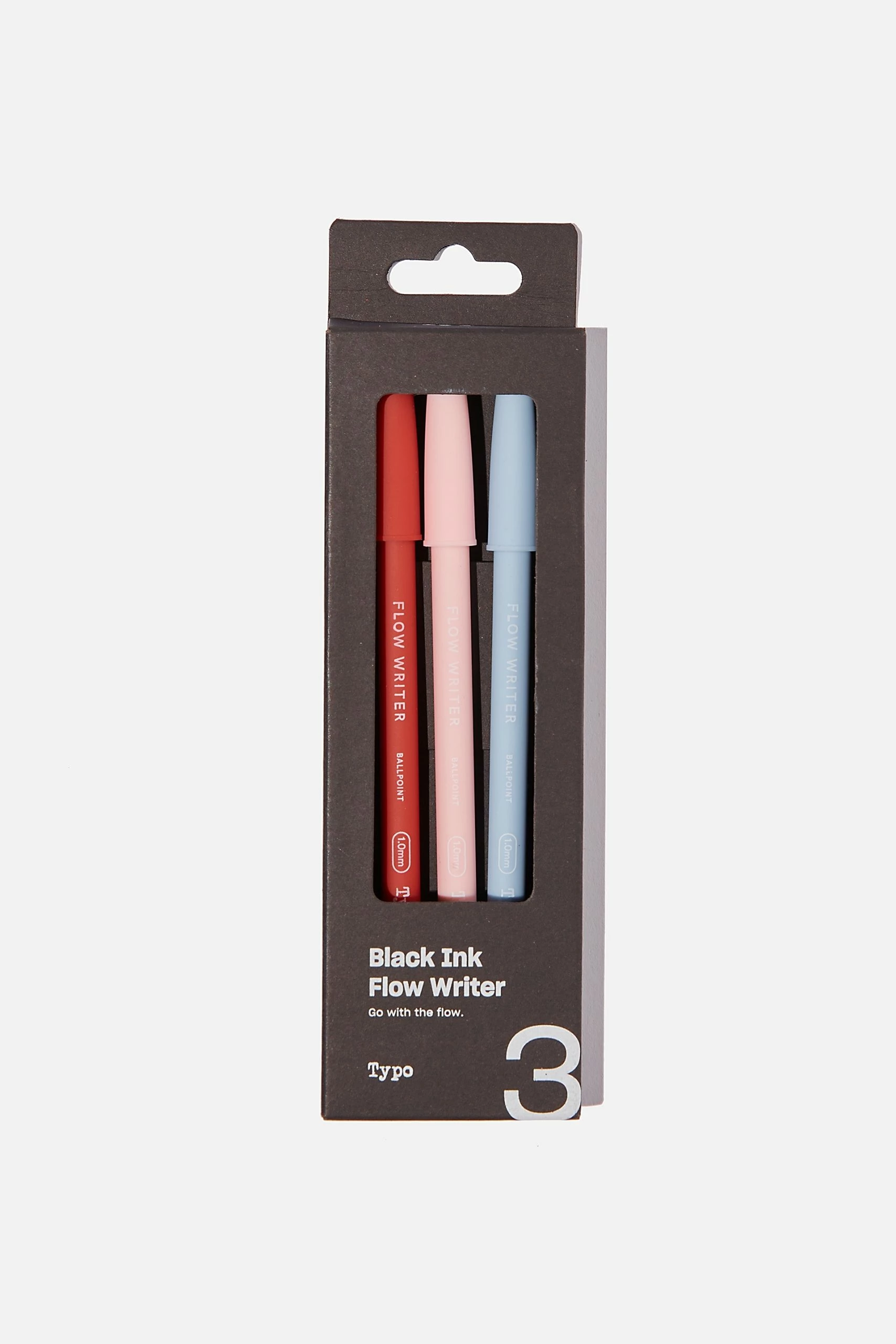 Typo Black Ink Flow Writer Pen 3Pk - Image 2