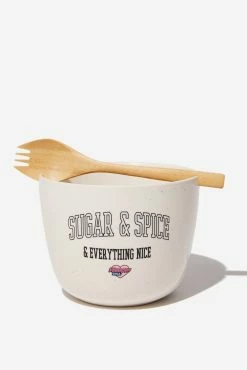 Typo Powerpuff Girls Fork It Feed Me Bowl
